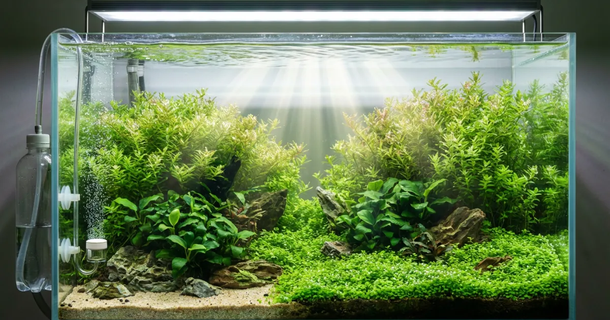 Setup DIY CO2 aquascape dengan botol citric acid dan baking soda